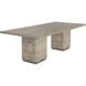 Hoyos 100 X 46 inch Light Wash / Warm Brass Dining Table